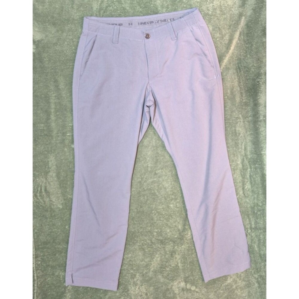 Under Armour Mens Match Play Golf Pants 34 x 30 Gray Stretch Notch UA